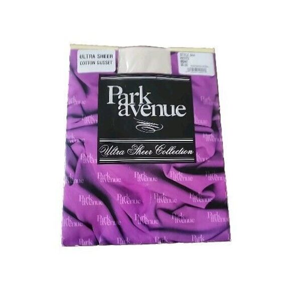 NOS Park Avenue Style 844 Petite Bone Pantyhose Ultra Sheer Cotton Gusset Hose - Picture 1 of 6